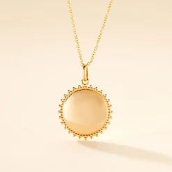 Histoire d'Or Pendentif Sunny Plaque Or Doré* Bijoux Personnalisés|Pendentifs