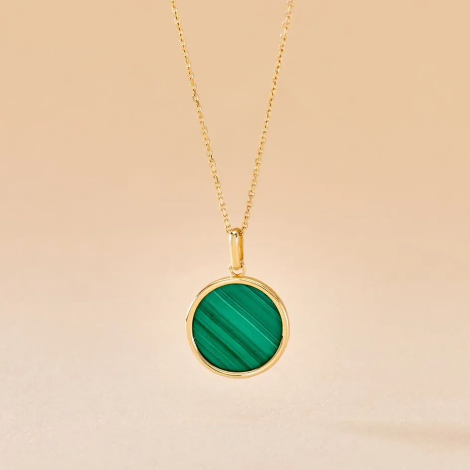 Histoire d'Or Pendentif Ultane Or Jaune Malachite* Pendentifs|Pendentifs