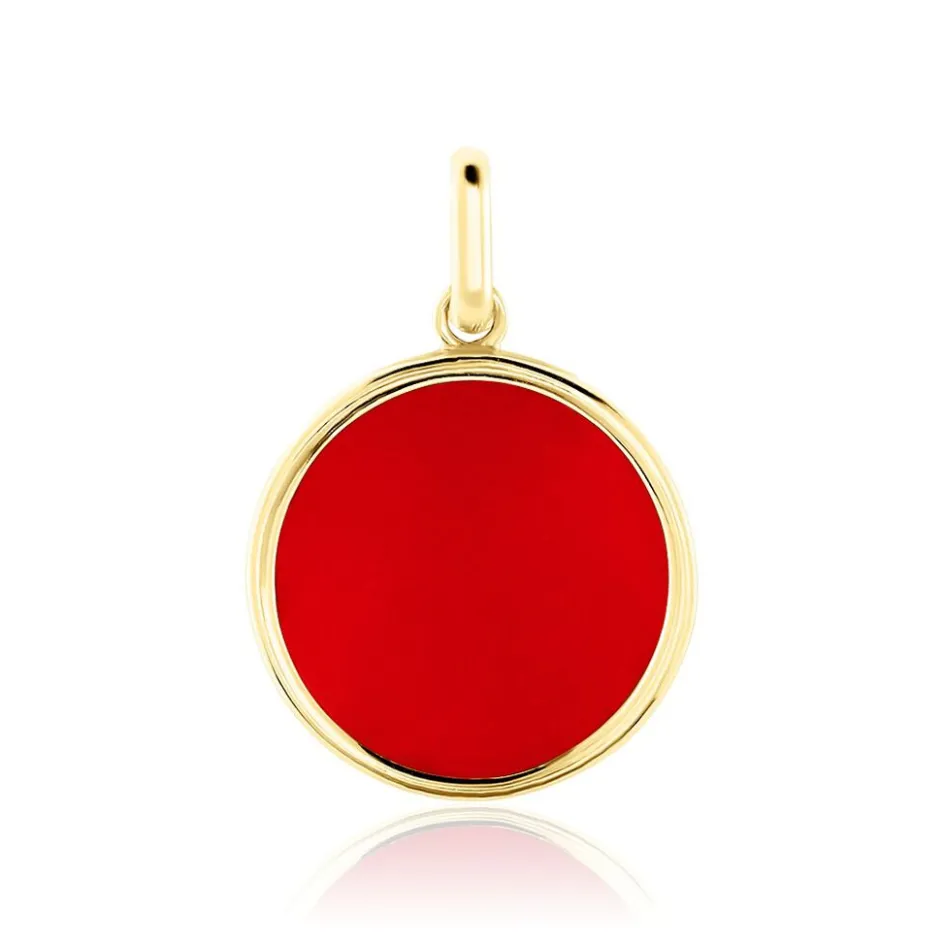 Outlet Histoire d'Or Pendentif Ultane Or Jaune Corail or jaune corail corail