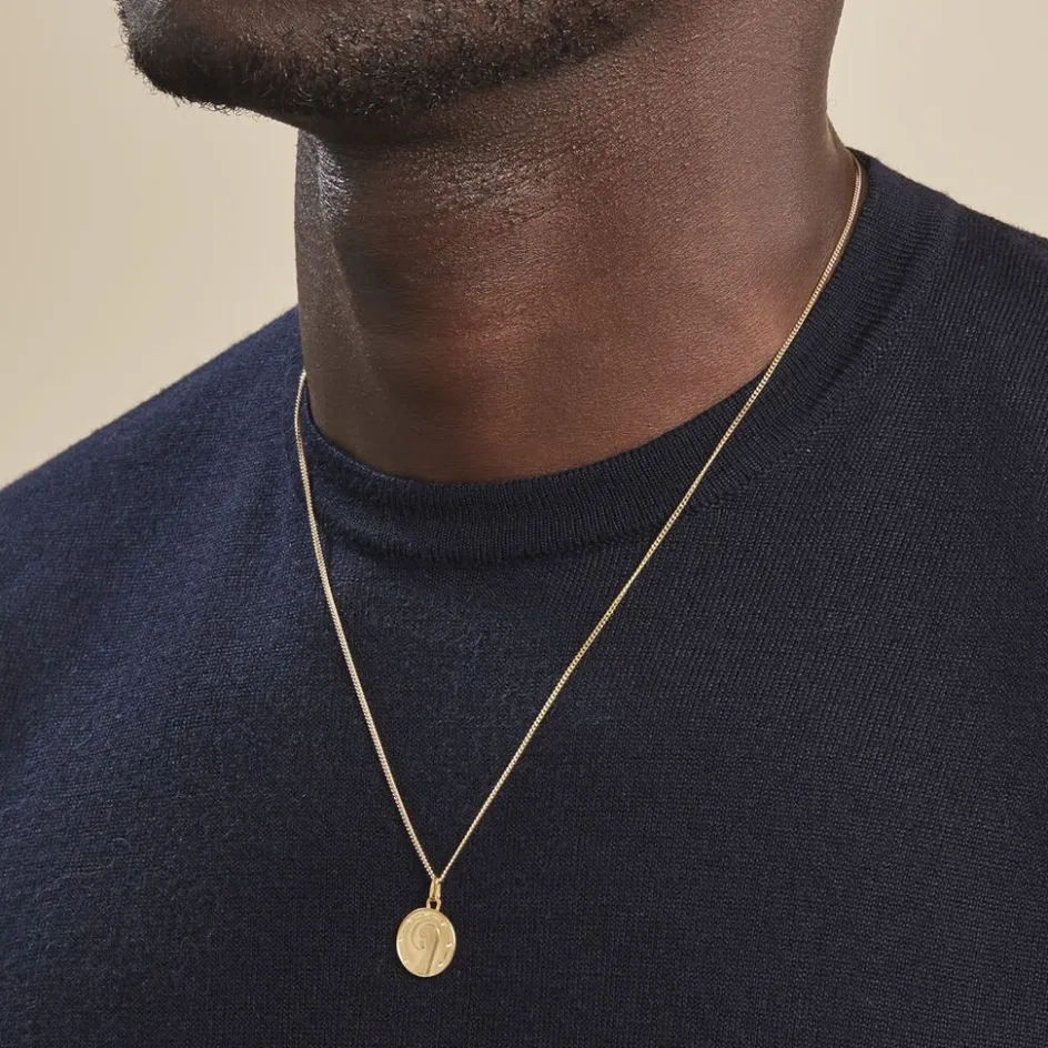 Clearance Histoire d'Or Pendentif Vierge Rond Diamante Or Jaune