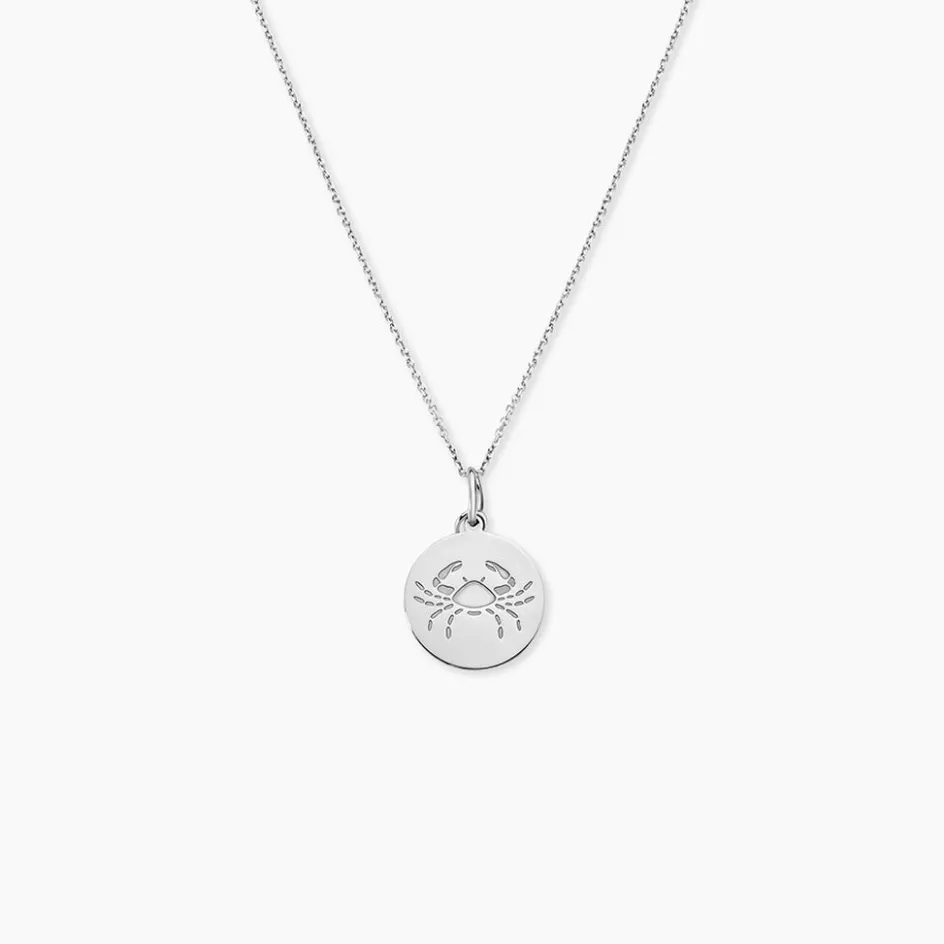 Outlet Histoire d'Or Pendentif Zodiaque Rond Argent Blanc
