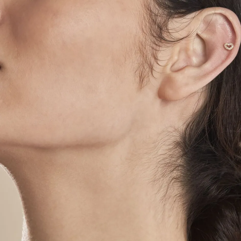 Histoire d'Or Piercing D'oreille Or Jaune Alchemille Oxydes De Zirconium* Boucles D'Oreilles|Ear Cuffs