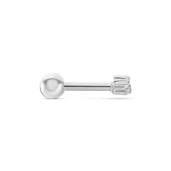 Histoire d'Or Piercing D'oreille Unitaire Acadia Argent Blanc Oxyde De Zirconium