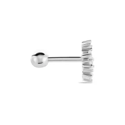 Histoire d'Or Piercing D'oreille Unitaire Roseau Argent Blanc Oxyde De Zirconium* Boucles D'Oreilles|Piercings D'Oreilles