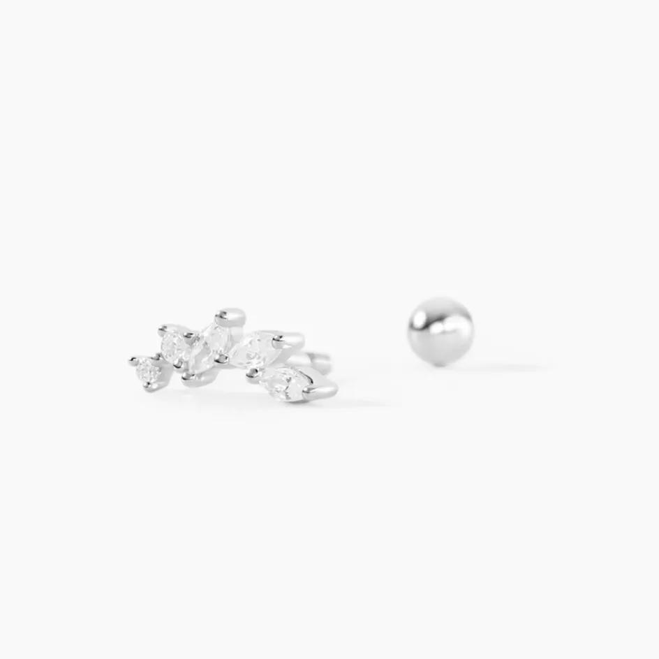 Histoire d'Or Piercing D'oreille Unitaire Nara Argent Blanc Oxyde De Zirconium* Boucles D'Oreilles|Piercings D'Oreilles