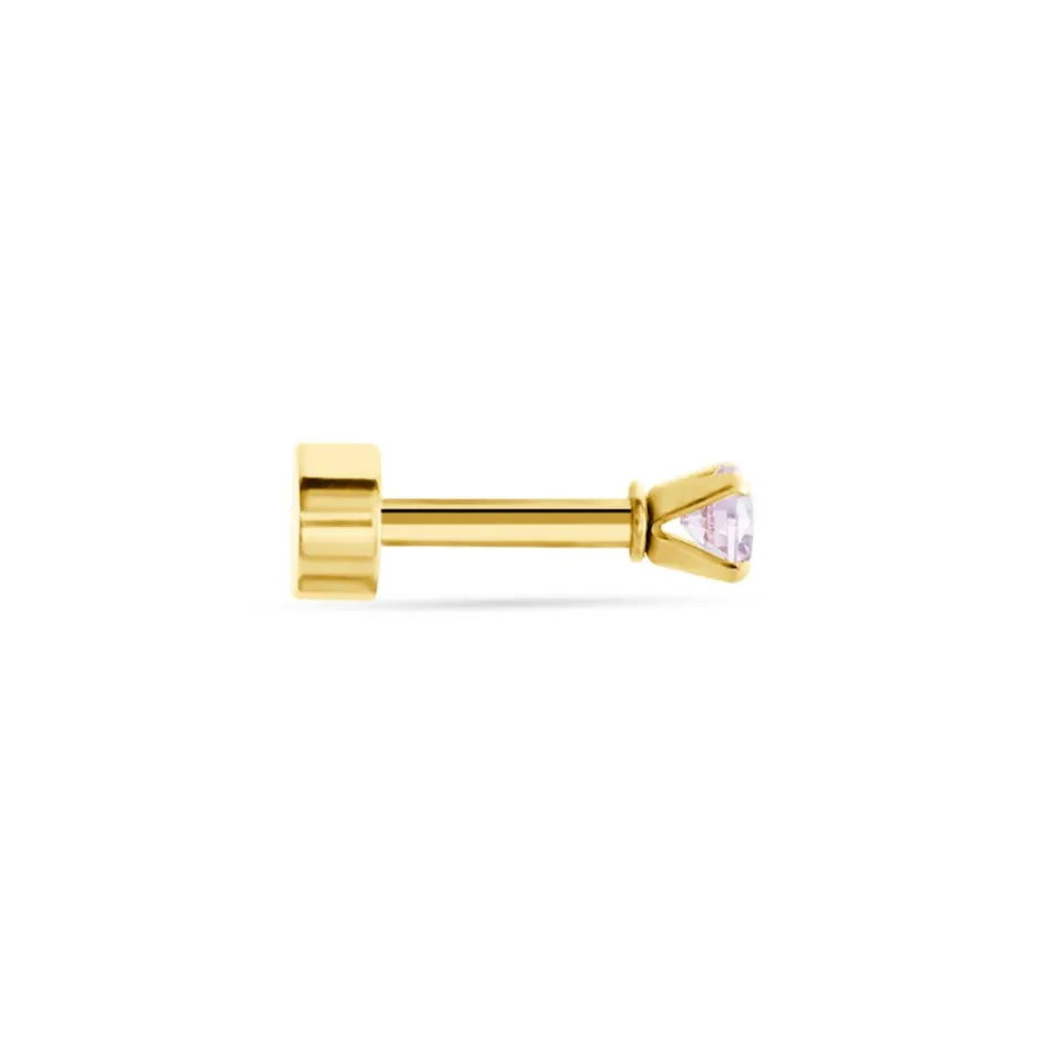 Histoire d'Or Piercing D'oreilles Unitaire Acier Doré Piia Oxyde De Zirconium* Piercings|Autres Bijoux