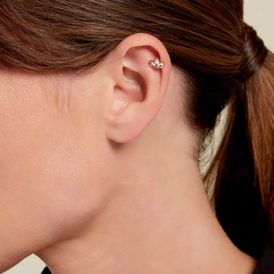 Sale Histoire d'Or Piercing Gandie De Zirconium acier jaune oxyde