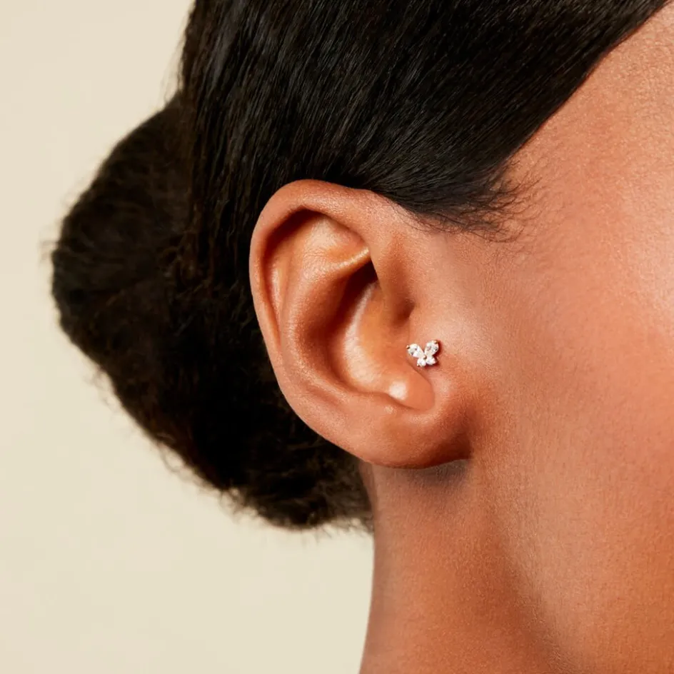 New Histoire d'Or Piercing Orjan Or Jaune Oxyde De Zirconium