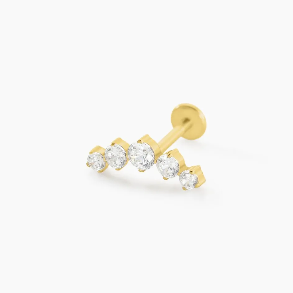 Outlet Histoire d'Or Piercing Veria Titane Doré Oxyde De Zirconium