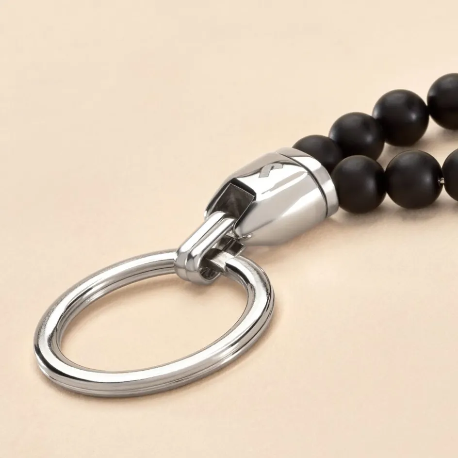 Clearance JOURDAN Porte Clefs Acier Gris Onyx acier gris onyx noir