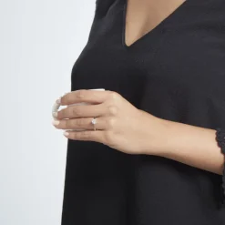 Clearance Histoire d'Or Solitaire Or Blanc Laurian Oxyde De Zirconium Blanc or blanc oxyde